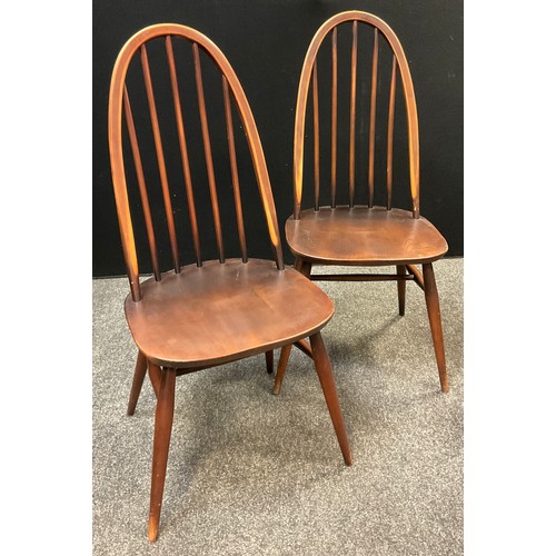 79A - A pair of Ercol Elm and Beechwood, 365 model, ‘Quaker’ chairs, (2).