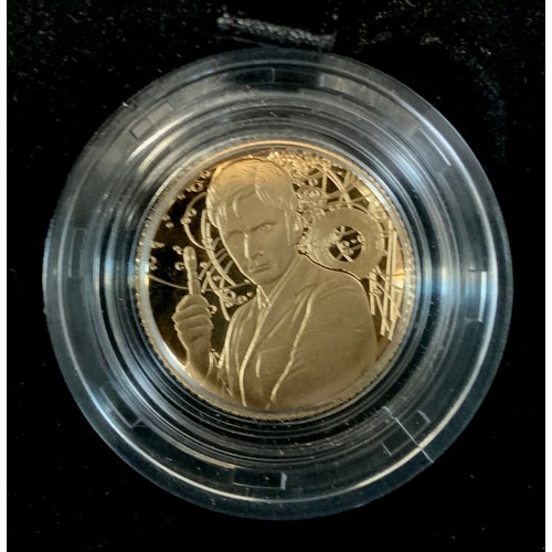 636 - Coins and Tokens - Doctor Who gold Proof Medal 