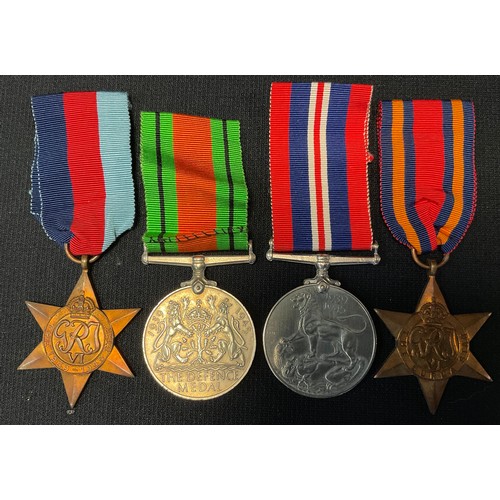 647 - Medals - The Defence medal, 1939-1945; The 1939-1945 star; The Burma star; certificate etc qty