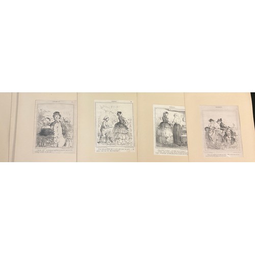 164A - A large quantity of late 19th century French cartoons (