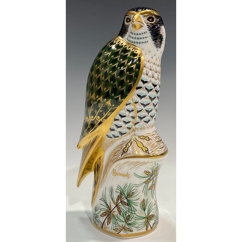 2 - A Royal Crown Derby paperweight, Harrods Peregrine Falcon, exclusive commission, limited edition 112... 