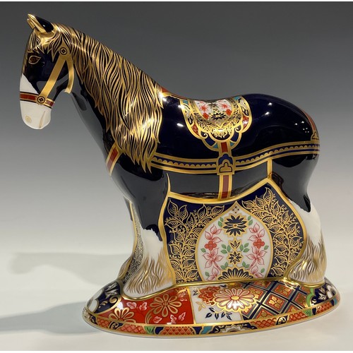 3 - A Royal Crown Derby paperweight, Shire Horse, Sinclairs exclusive commission, limited edition 1,128/... 