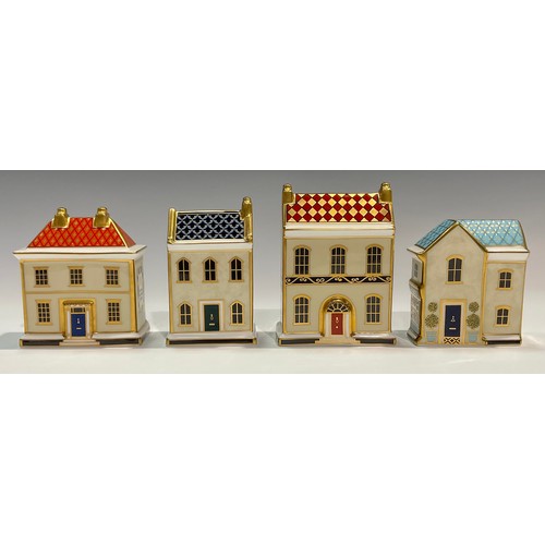 4 - A Royal Crown Derby miniature model, The Greengrocer; others, The China Shop; The Sweet Shop; The To... 