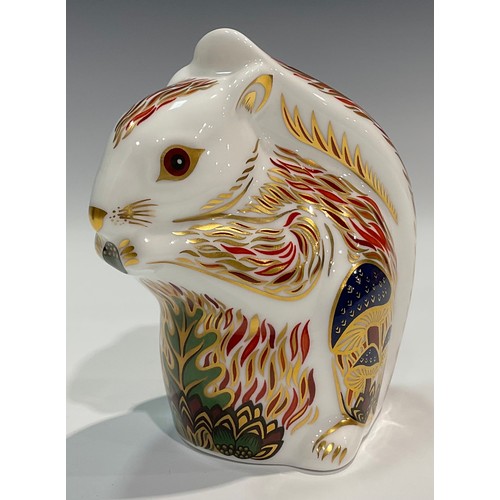 21 - A Royal Crown Derby paperweight, Stoney Middleton Squirrel, commissioned exclusively by John Sinclai... 