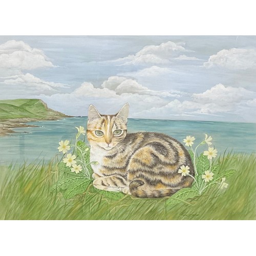 32 - Fiona Hughes
Cat in a Landscape
signed, 37cm x 52cm