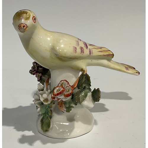 60 - A Berlin porcelain model, of a swan, swimming with wings outstretched, the feathers picked out in mo... 