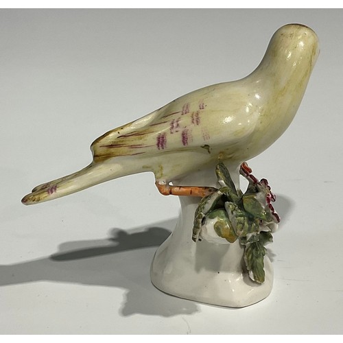 60 - A Berlin porcelain model, of a swan, swimming with wings outstretched, the feathers picked out in mo... 