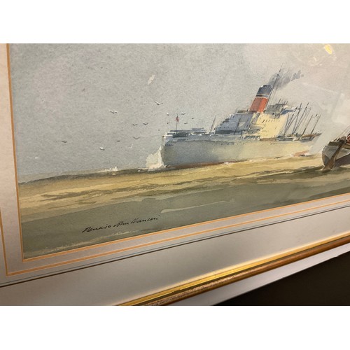 143 - Dennis John Hanceri (1928-2011), Going their separate ways, signed, watercolour, gallery label verso... 