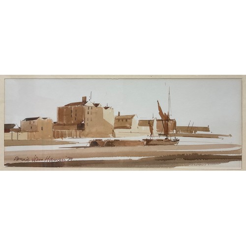 145 - Dennis John Hanceri (1928-2011), High and Dry, Dungeness, Kent, signed, dated 1977, grisaille waterc... 