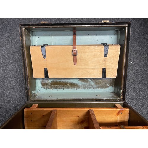 4171 - WW2 US Army Mess Trunk 1942 of the type made by Everwear Trunk and Luggage. Stock Number 63-C-553. U... 