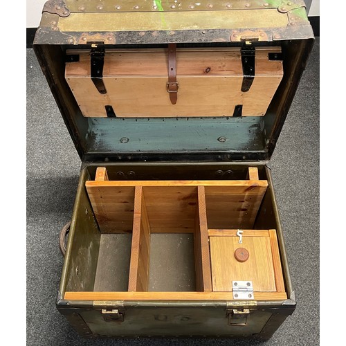 4171 - WW2 US Army Mess Trunk 1942 of the type made by Everwear Trunk and Luggage. Stock Number 63-C-553. U... 