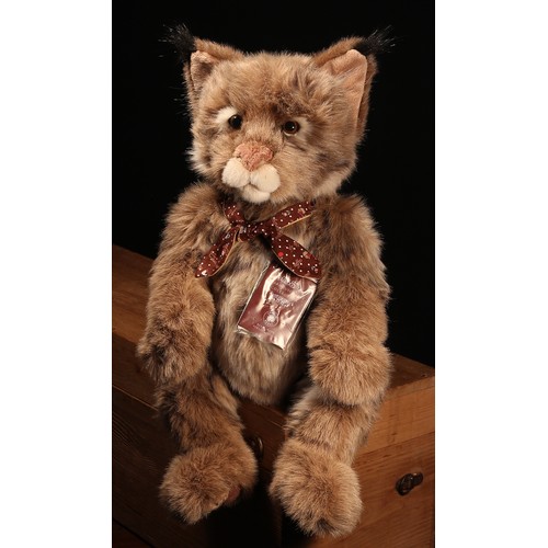 6017 - Charlie Bears BB214109 Cubby Hole Bobcat , from the 2021 Bearhouse Bears Collection, designed by Isa... 