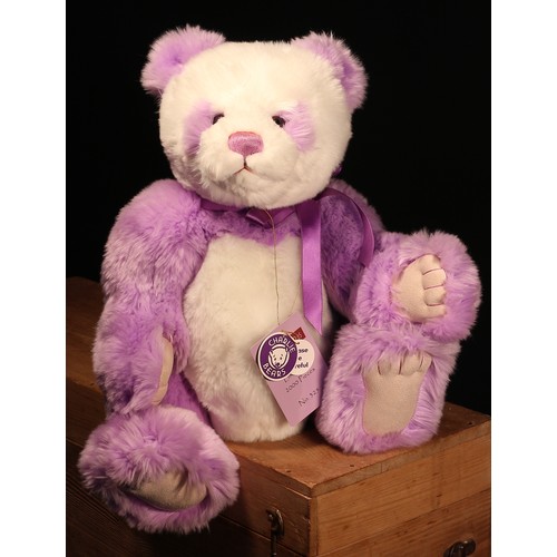6039 - Charlie Bears CB631407 Violet Panda teddy bear, from the 2013 Secret Collections, designed by Isabel... 