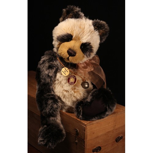 6049 - Charlie Bears CB193986B Manfred Panda teddy bear, from the 2009 Charlie Bears Plush Collection, desi... 
