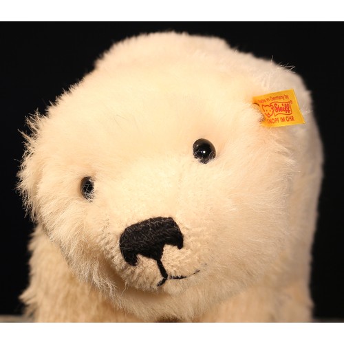 6086 - Steiff (Germany) EAN 062780 Siro Polar Bear, trademark 'Steiff' button to ear with red and yellow ta... 