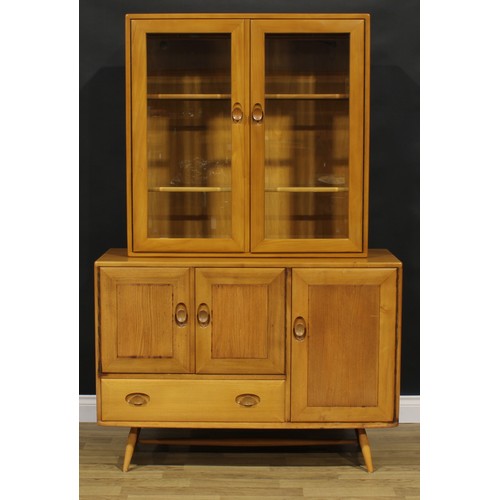 101 - An Ercol display cabinet, 173cm high, 114.5cm wide, 44cm deep