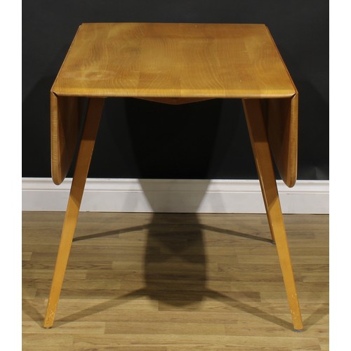 103 - An Ercol dropleaf dining table, 71cm high, 63cm opening to 125cm long, 113cm wide