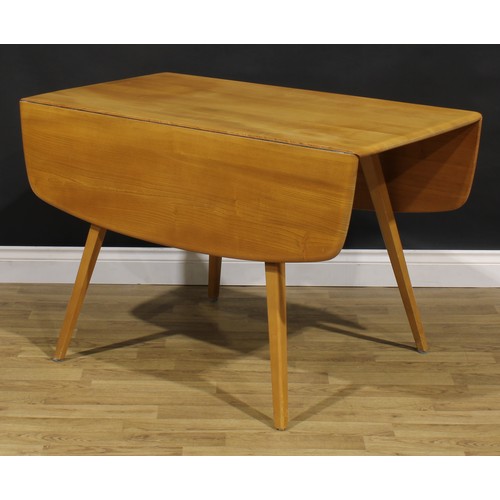 103 - An Ercol dropleaf dining table, 71cm high, 63cm opening to 125cm long, 113cm wide