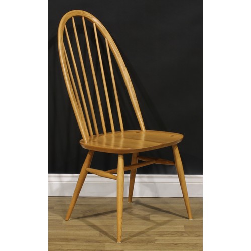 105 - A set of four Ercol Windsor Quaker dining chairs, 99.5cm high, 45cm wide, the seat 37cm deep (4)