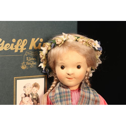 6089 - Steiff (Germany) EAN 710247 R.John Wright Steiff Kinder Collection Katharina felt doll, trademark 'S... 