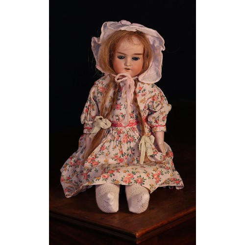 6112 - An Armand & Marseille (Germany) bisque shoulder head doll, the bisque head with weighted sleeping bl... 