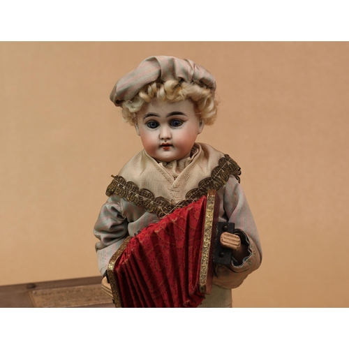 6115 - A German bisque head 'Frederick' musical automaton doll, attributed to Bähr & Pröschild (Germany), t... 