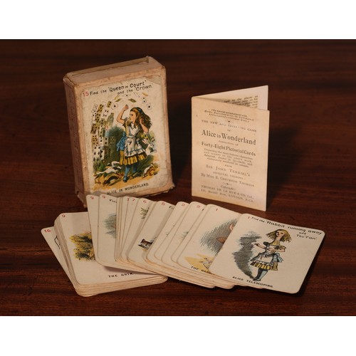 6129 - Parlour Games - a late 19th century Alice In Wonderland card game, comprising forty eight pictorial ... 