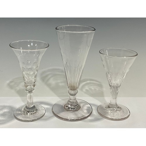 13 - Three George III drinking glasses, c.1780-1820
