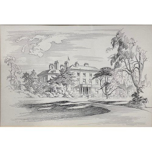 32 - Frank Armstrong (1900-1966) 
Anlaby House - Anlaby 
signed, pen and ink, 30cm x 45cm