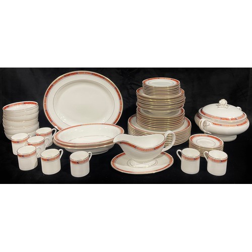 134 - A Royal Worcester Beaufort pattern dinner service, comprising two handled vegetable dish and cover, ... 