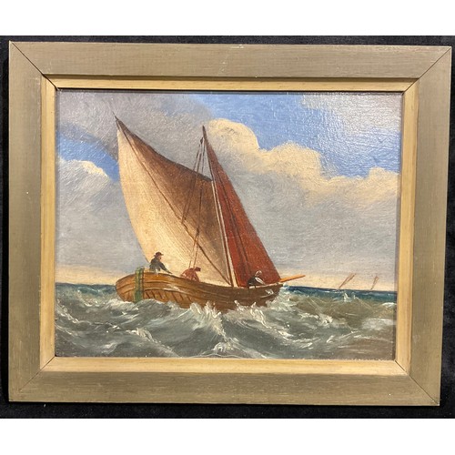 225 - Naïve School
Fishing Boat in a Squall
oil on board, 14cm x 18cm