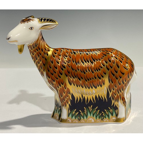 24 - A Royal Crown Derby paperweight, Nanny Goat, exclusively available from the Royal Crown Derby Visito... 