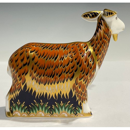 24 - A Royal Crown Derby paperweight, Nanny Goat, exclusively available from the Royal Crown Derby Visito... 