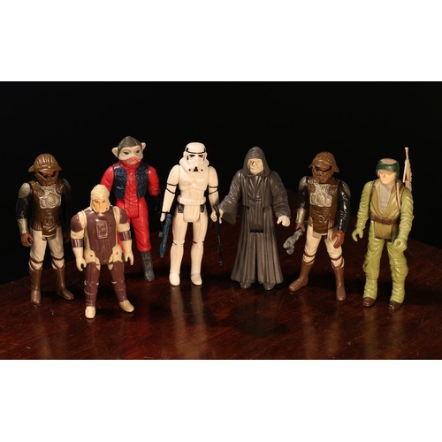 6180 - Star Wars 3¾ loose action figures, comprising Nien Numb, Emperor Palpatine with walking stick, Rebel... 