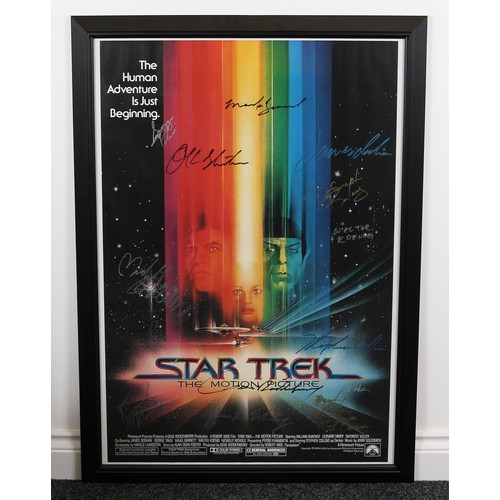 6183 - Poster, Film, Cinema & Movie Interest, Autographs - a rectangular shaped poster for Star Trek the mo... 