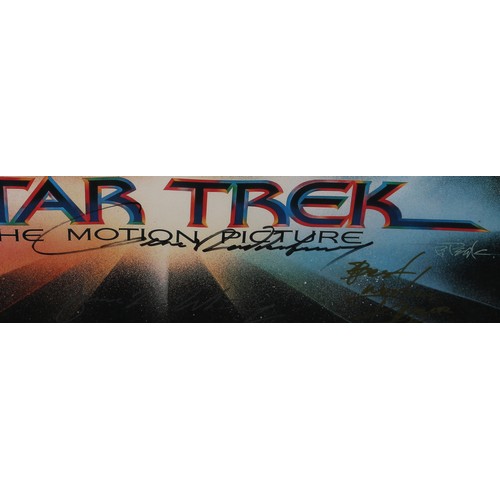 6183 - Poster, Film, Cinema & Movie Interest, Autographs - a rectangular shaped poster for Star Trek the mo... 