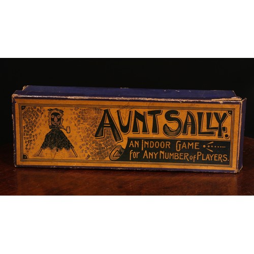 6204 - Juvenalia - an early 20th century Aunt Sally novelty indoor parlour game, comprising a wooden painte... 