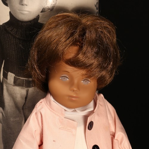 6211 - A Götz Sasha Morgenthaler 01 42004 Elke brunette doll, wearing a white shirt with pink jacket, pink ... 