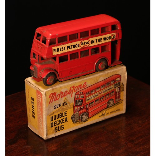 6222 - A Morestone Series double decker bus, red body with rectangular decals to sides 'ESSO EXTRA, FINEST ... 