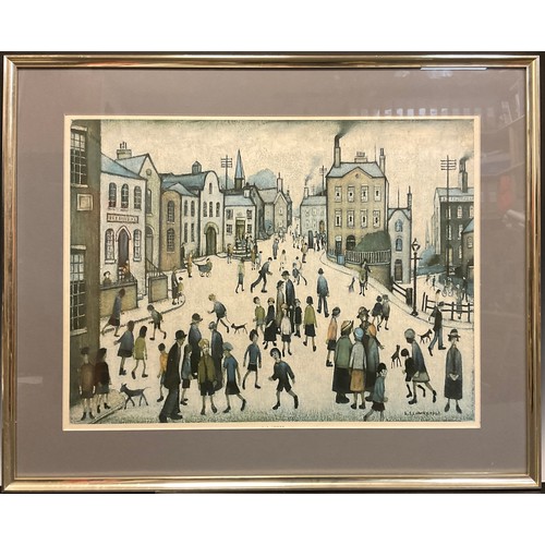 8 - L. S. Lowry (1887-1976), by and after, The Village Square, lithograph, 47cm x 62cm.