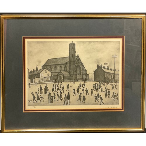 7 - L. S. Lowry (1887-1976), after, Saint Mary’s, Beswick, signed in pencil lower right, limited edition... 
