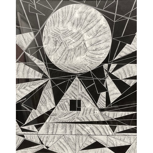 23 - Samson (British Modern School), 'The Assemblage of Monumental Forms’, signed, ink drawing, 61cm x 48... 