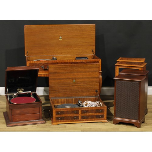 615 - A Dynatron radiogram, model GC 1010 PW, comprising Garrard 35SB record player, SRX 20 stereophonic t... 
