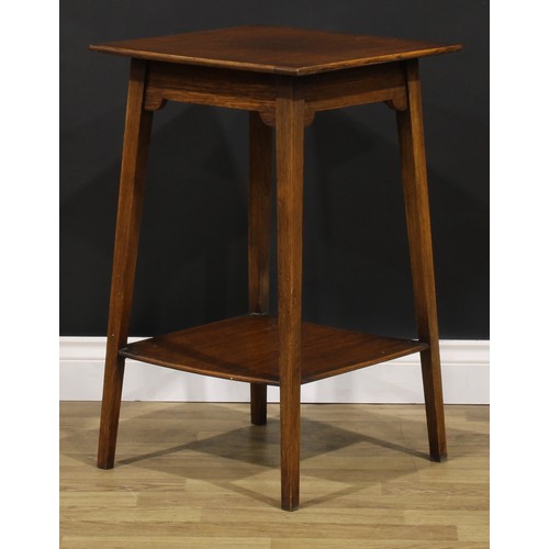 1267 - An early 20th century Ottoman, 54cm high, 99cm wide, 51.5cm deep; an oak centre table, 73.5cm high, ... 