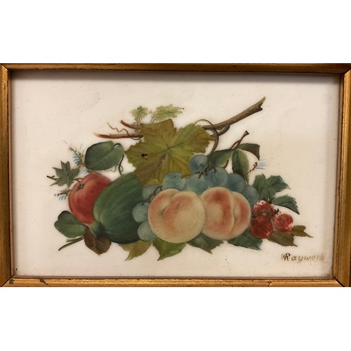 963 - William Rayworth (1852-1908), Still life fruit study, with peaches and fruiting vine, signed, oil on... 