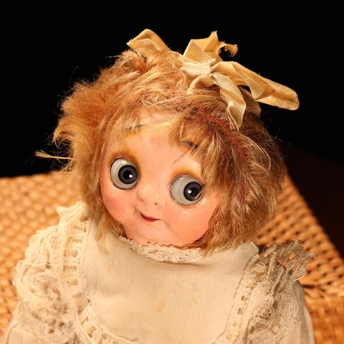 4015 - An early 20th century painted composition head and jointed stuffed felt bodied novelty 'Hug Me Kids'... 