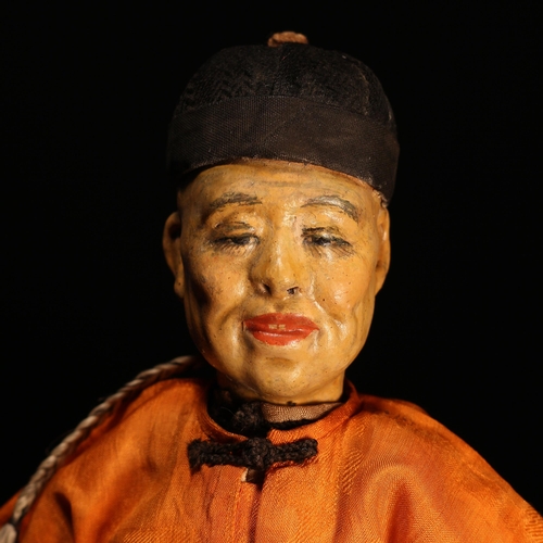 4023 - An early 20th century Chinese Door of Hope Mission 'Father' doll, the painted papier-mâché head with... 