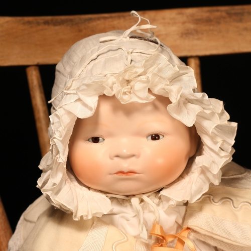 4057 - A 1920's Borgfeldt painted composition head 'Bye-Lo Baby' doll, designed by Grace Storey Putnam, the... 