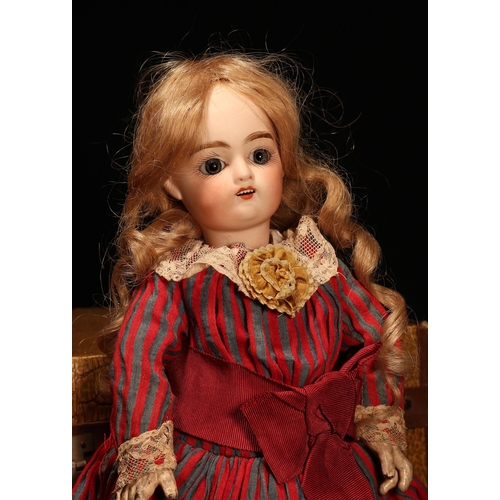 4063 - A Pintel & Godchaux (France) bisque head Bébé doll, the bisque head with inset fixed blue glass eyes... 