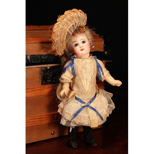 4066 - A Jules Nicholas Steiner (France) bisque head and jointed painted composition Bébé doll, the bisque ... 